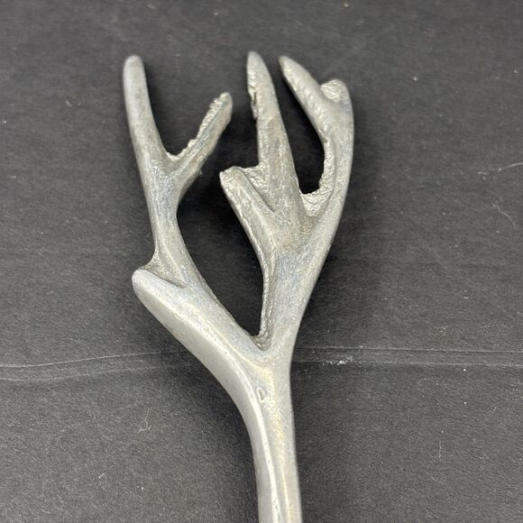 Vintage Aluminum Grey Tree Branch Twigs Serving Set Salad Mixing Spoons - Picture 9 of 16